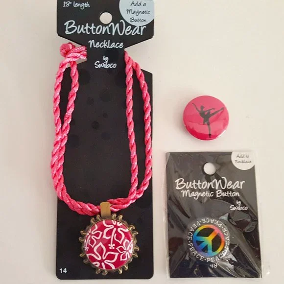 ButtonWear Add-a-Magnetic Button Necklace *Small Parts* - Picture 1 of 9